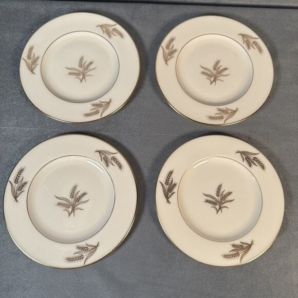 Vintage Lenox Bread‎ Plates Harvest Pattern Set of 4 Four 6 1/4" - Picture 1 of 8